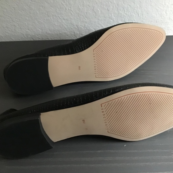 SANCTUARY “Stroll” black slip on loafer shoes, size 9 - Picture 2 of 8